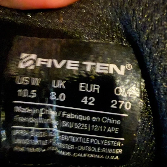 Size 10.5 five ten free rider mountain bike shoes - Picture 8 of 10